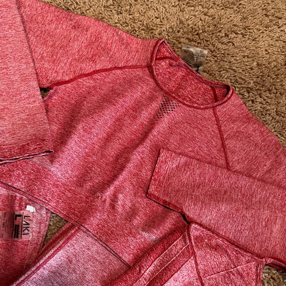 Red Laki 3 piece workout set